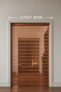 3 Feet Wide Metal Ball Chain Curtain – Ball-Bar Style with Straight Track