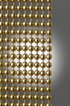 Brass Plated Steel Round metal ball chain hanging vertically