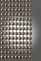 Nickel Plated Steel Round metal ball chain hanging vertically