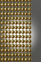 Yellow Brass Round metal ball chain hanging vertically